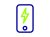 Icon eines Smartphone-Displays mit grünem Blitz, symbolisiert das Laden mit der Aral pulse App.